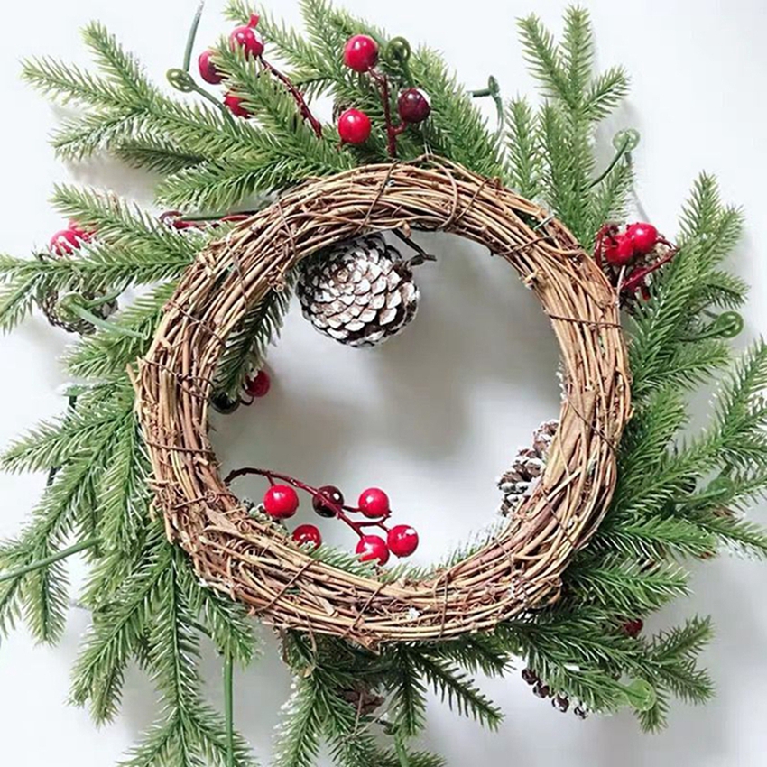 Artificial Rattan Frame Home R – Christmas Wreath Fake recenzja i cena