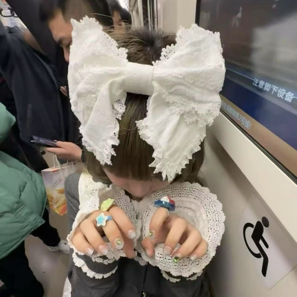 Y2K Lolita Lovely Lace Headban – Ribbon Bow Gift recenzja i cena