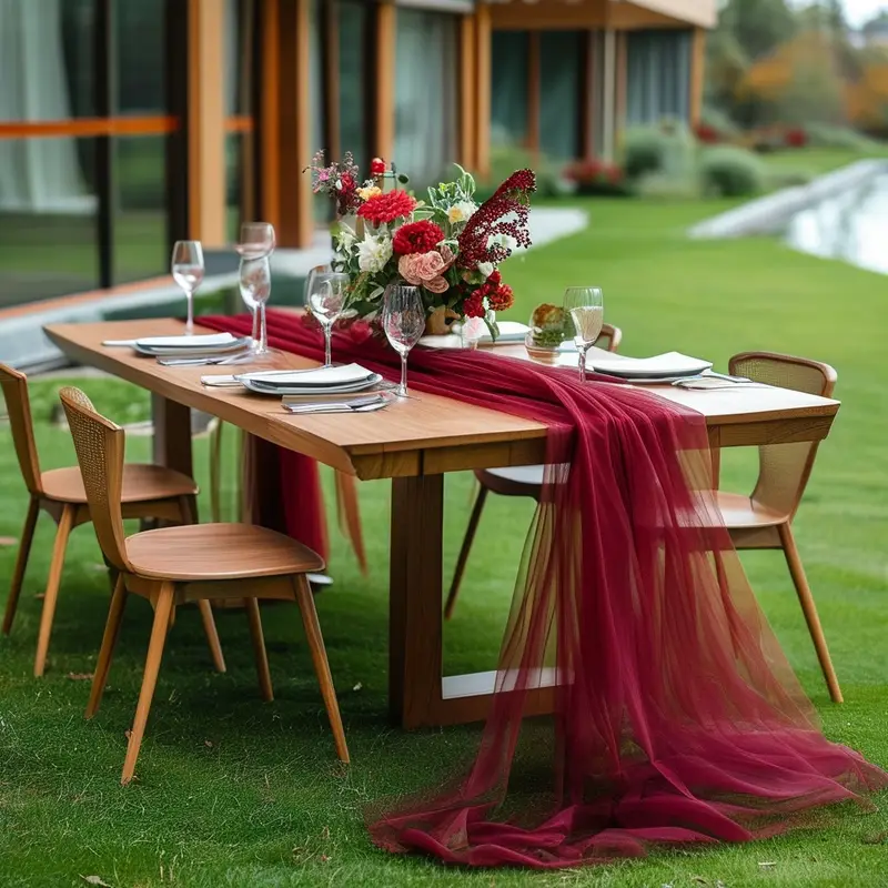 Gauze Table Runner Sheer Arch  – Christmas Table Runner recenzja i cena