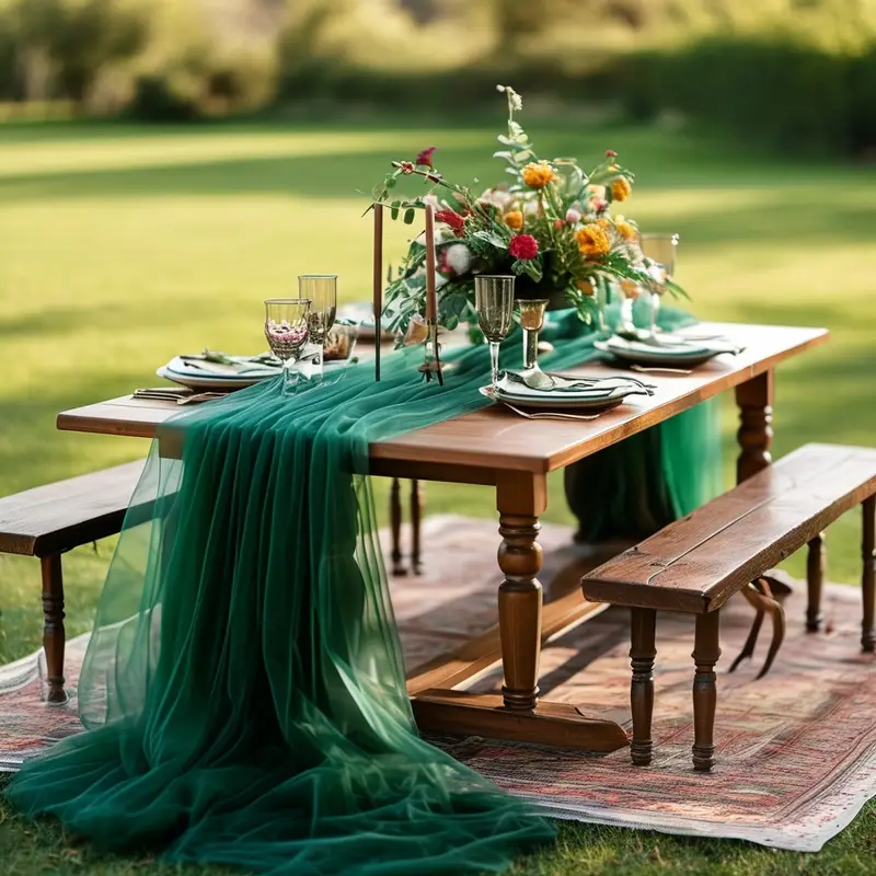 Gauze Table Runner Sheer Arch  – Christmas Table Runner recenzja i cena