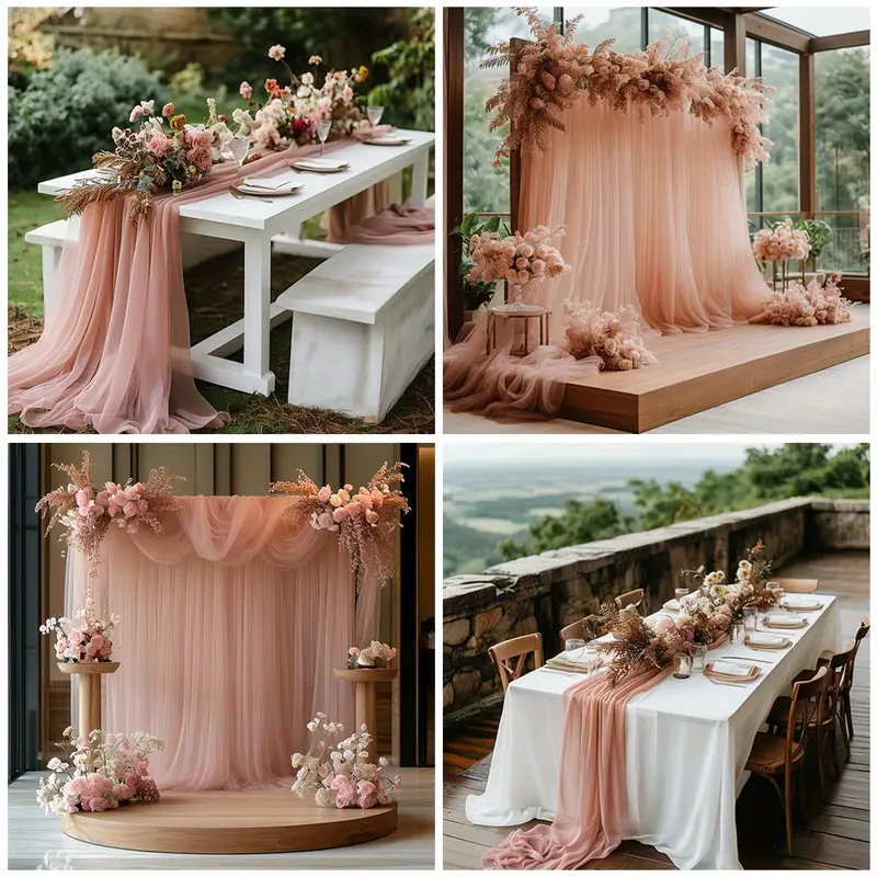 Gauze Table Runner Sheer Arch  – Christmas Table Runner recenzja i cena