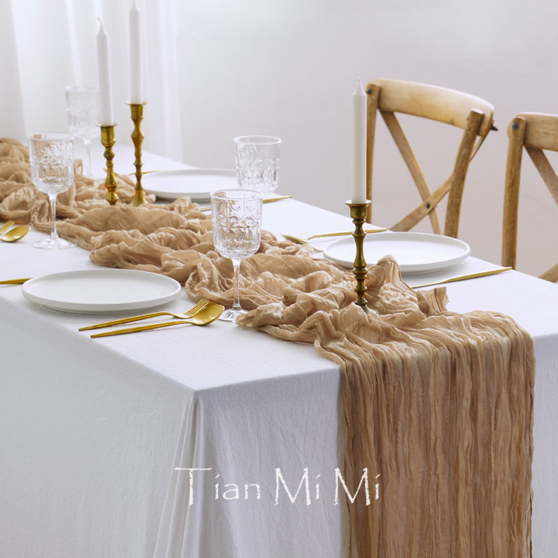 Semi-Sheer Gauze Table Runner  – Christmas Table Runner recenzja i cena