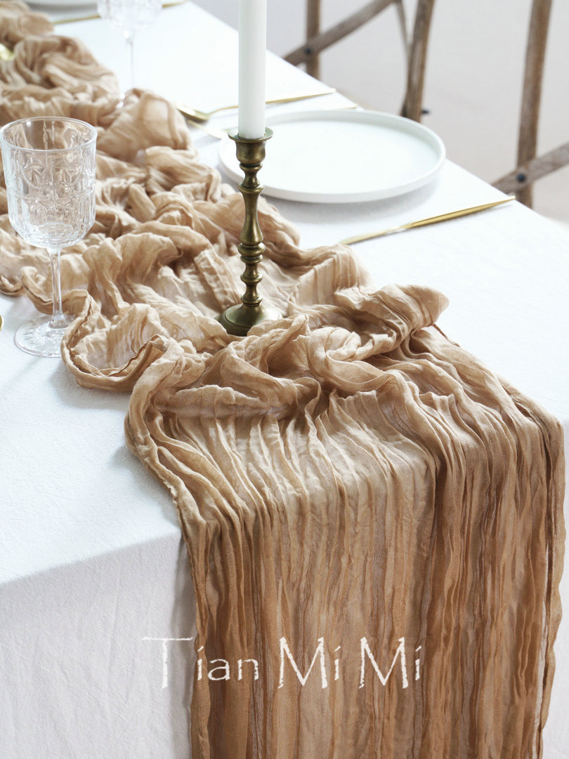 Semi-Sheer Gauze Table Runner  – Christmas Table Runner recenzja i cena