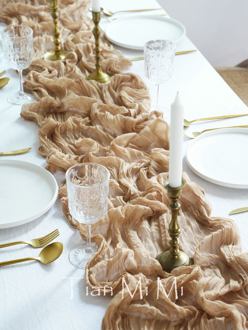 Semi-Sheer Gauze Table Runner  – Christmas Table Runner recenzja i cena