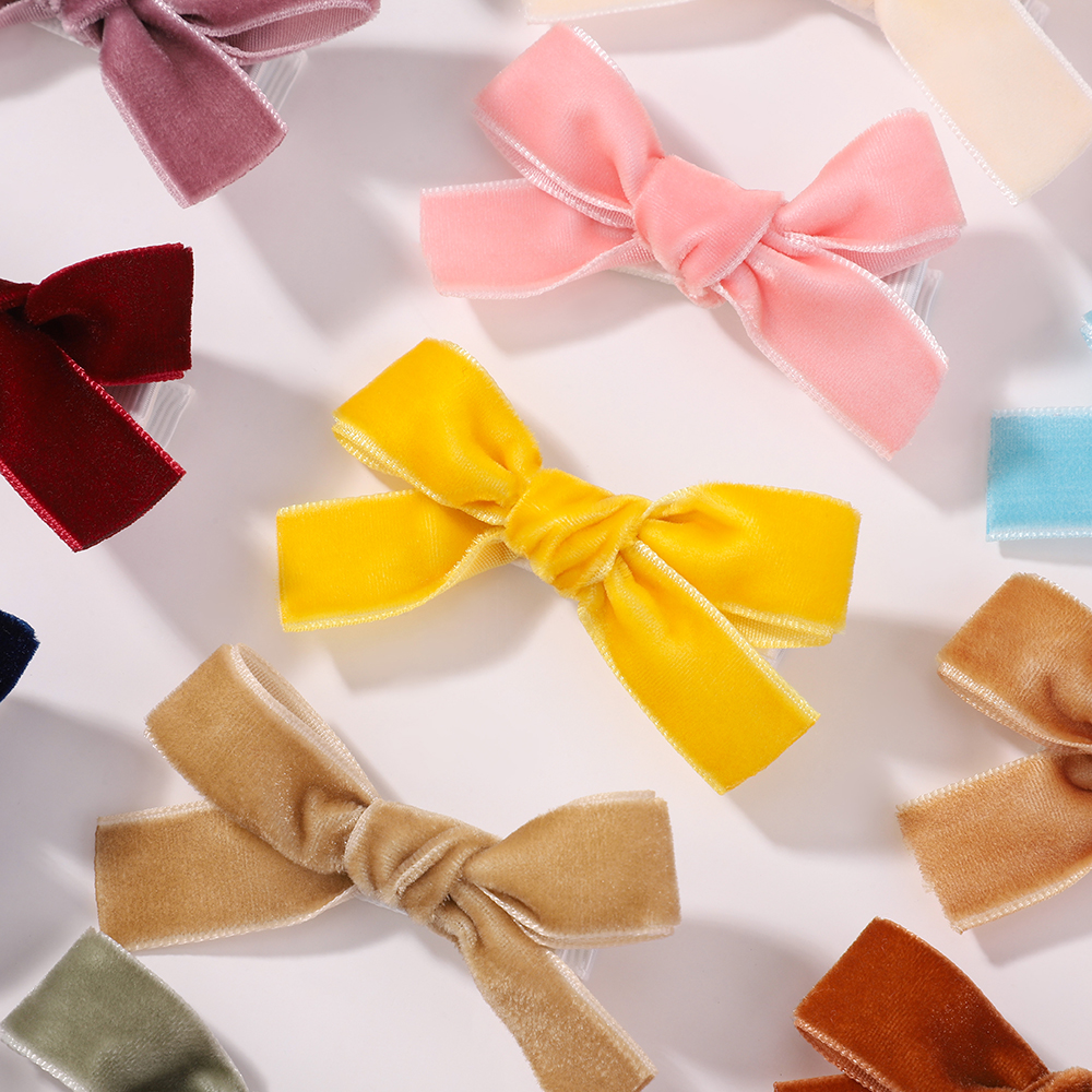 6Pcs Solid Ribbon Bows Hair Cl – Ribbon Bow Gift recenzja i cena