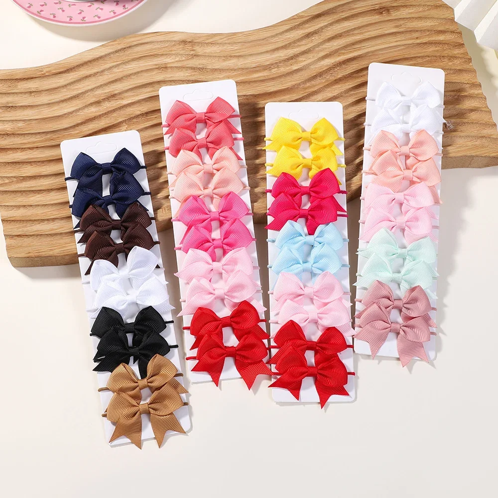 10Pcs Bows Elastic Hair rubber – Ribbon Bow Gift recenzja i cena