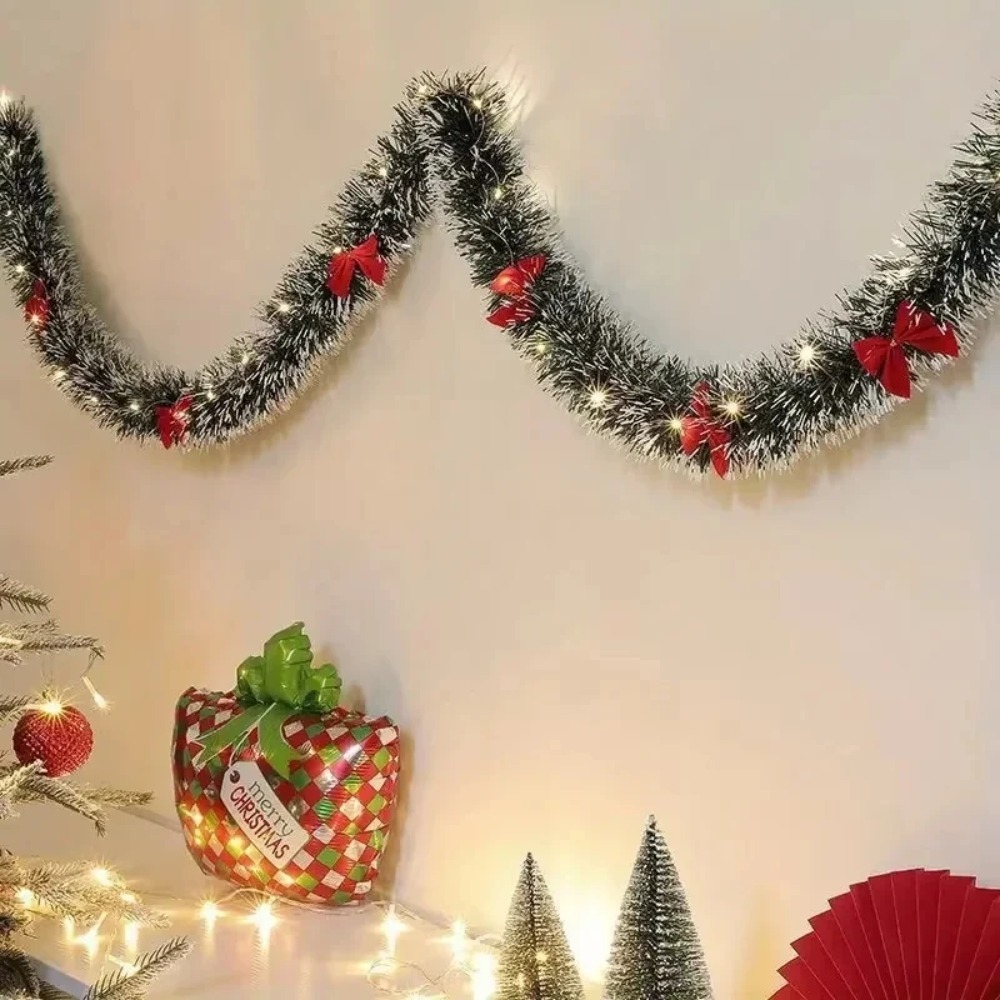 Christmas Tinsel Garland Artif – Led Fairy String Lights recenzja i cena