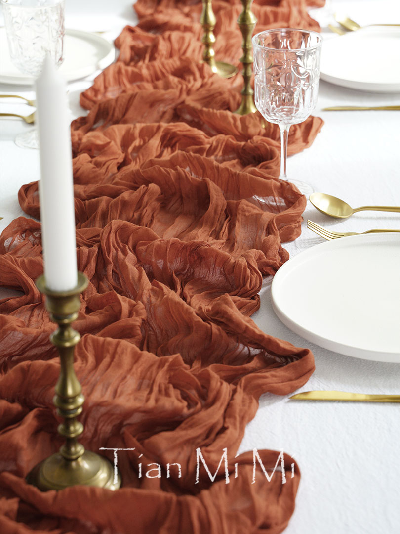 Semi-Sheer Gauze Table Runner  – Christmas Table Runner recenzja i cena