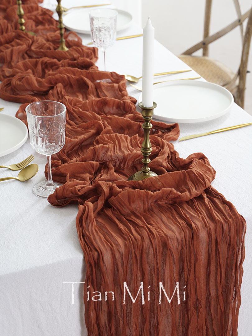 Semi-Sheer Gauze Table Runner  – Christmas Table Runner recenzja i cena