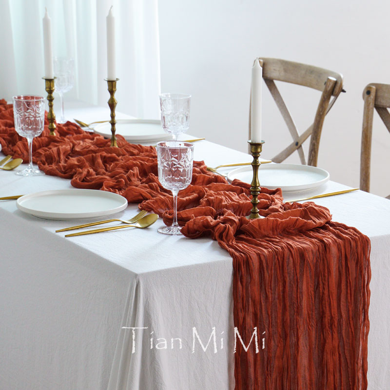 Semi-Sheer Gauze Table Runner  – Christmas Table Runner recenzja i cena