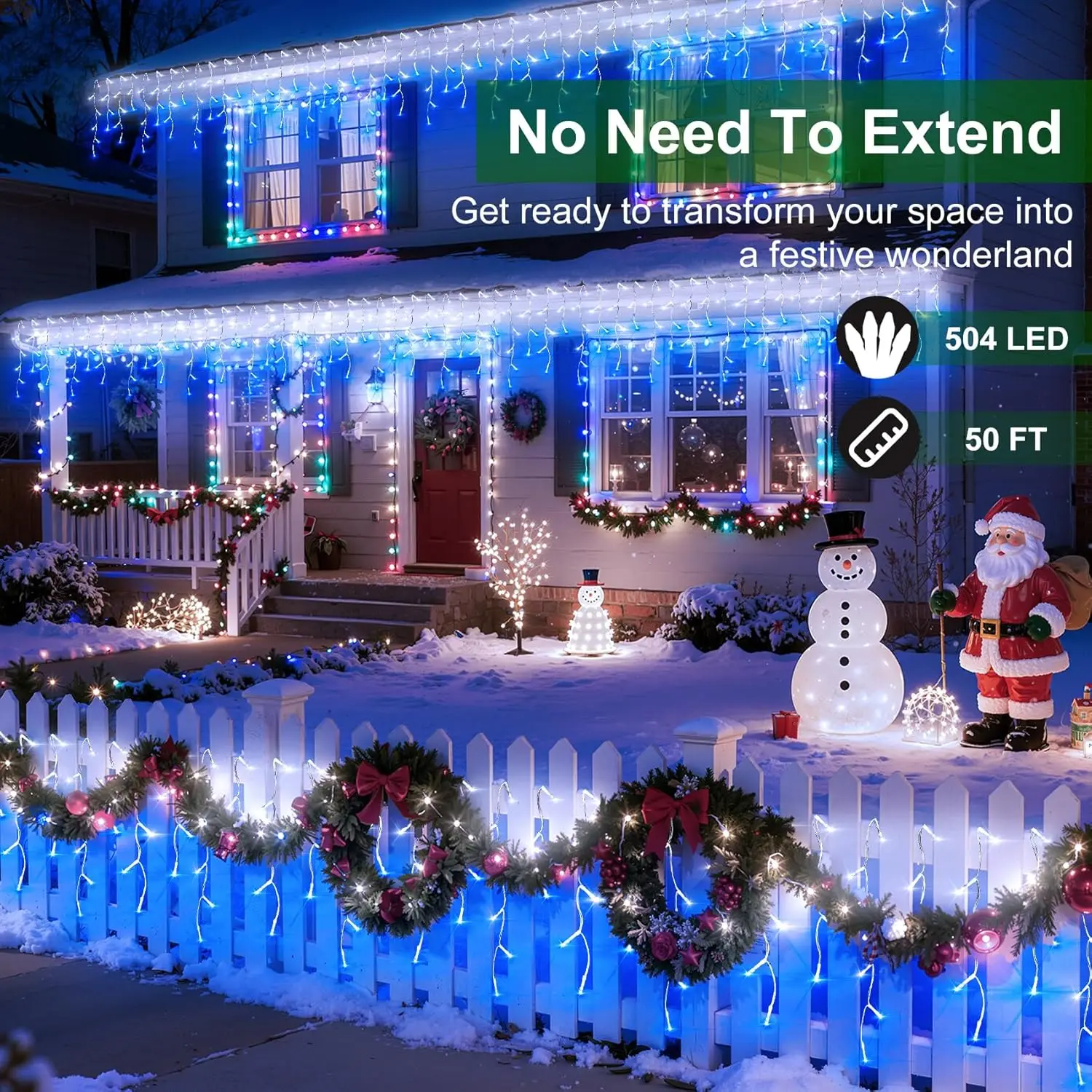 50ft 504 LED Icicle Lights, 12 – Led Fairy String Lights recenzja i cena