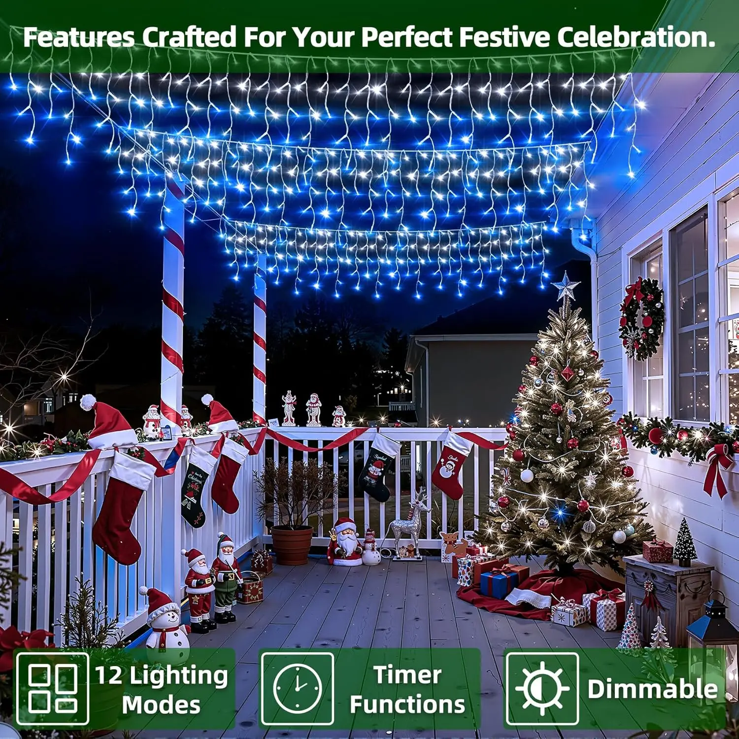 50ft 504 LED Icicle Lights, 12 – Led Fairy String Lights recenzja i cena