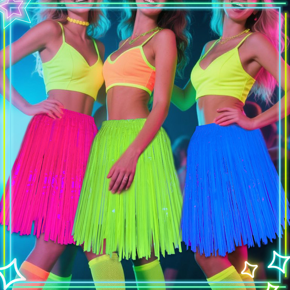 Neon Fluorescent Tinsel Skirt, – Tinsel Garland Decoration recenzja i cena