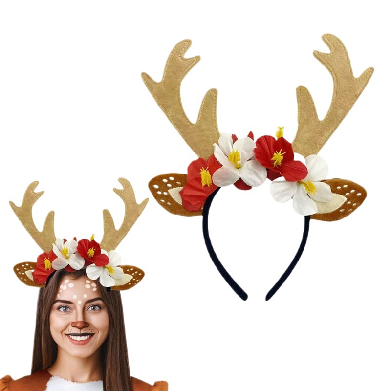 Reindeer Costume Set Tutu Skir – Reindeer Antlers Headband recenzja i cena