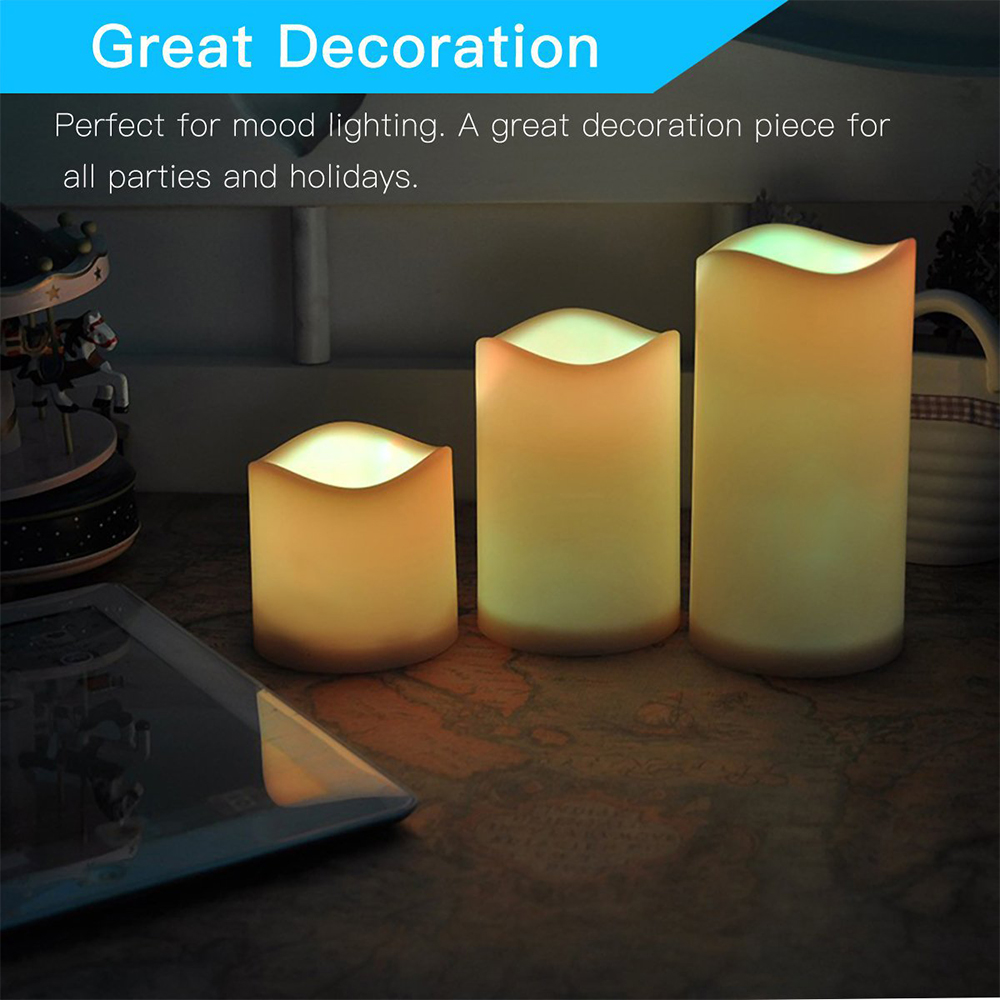 3pcs/ set LED Flameless Flicke – Holiday Candle Set recenzja i cena