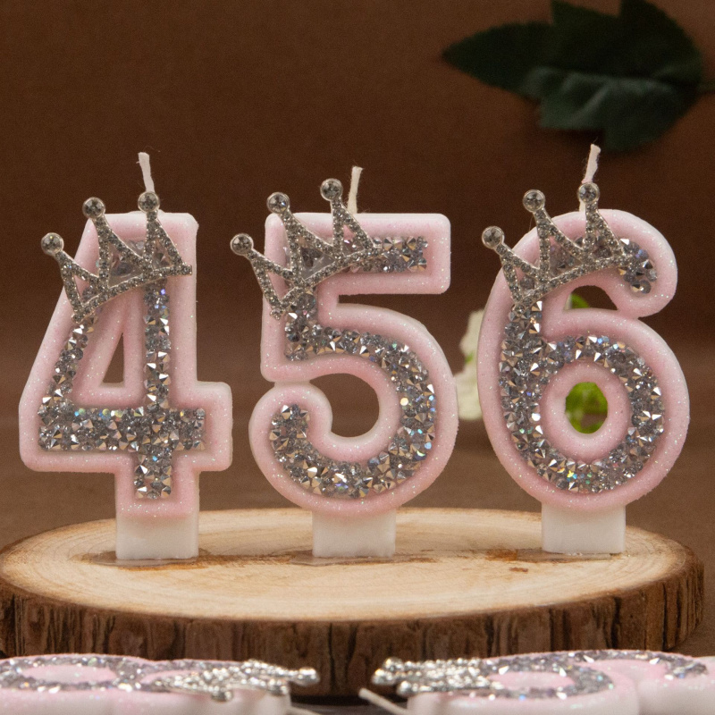 Digital Candles 0-9 Pink Silve – Holiday Candle Set recenzja i cena