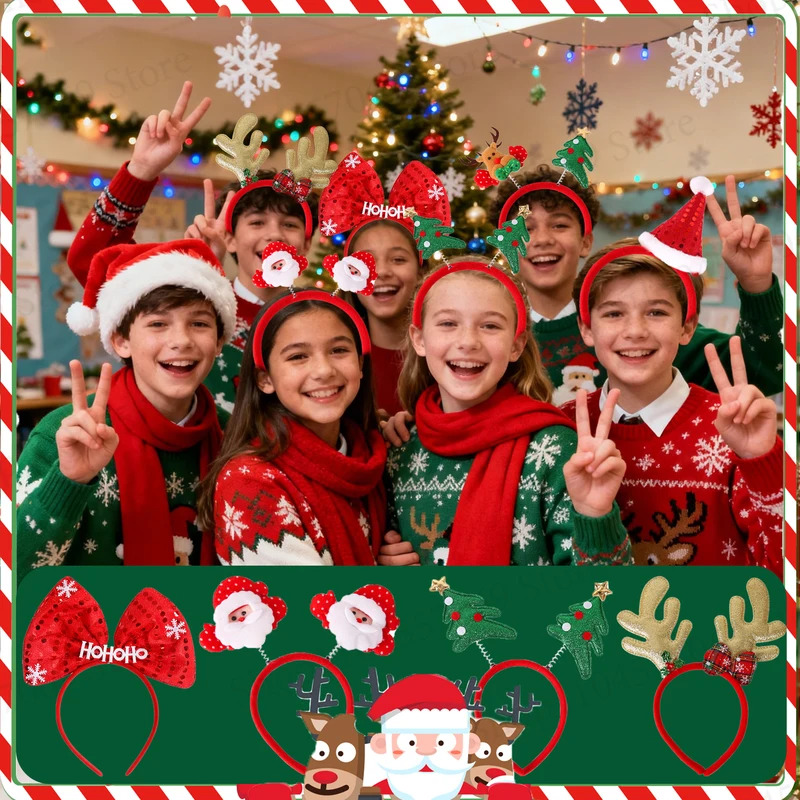 12-120Pcs Christmas Headband C – Reindeer Antlers Headband recenzja i cena