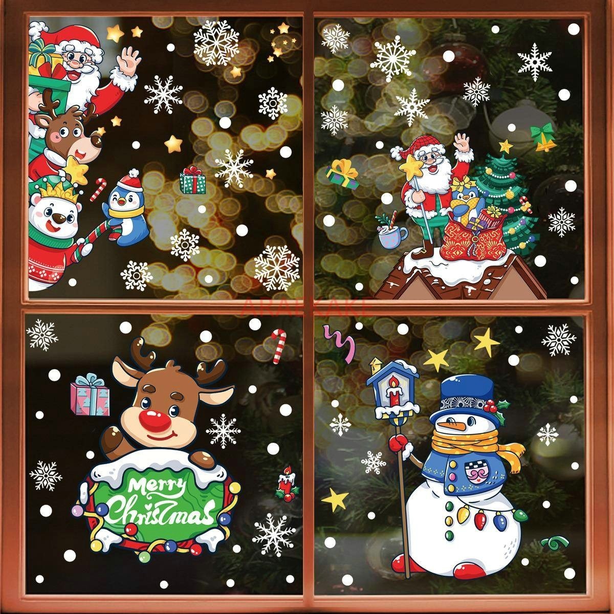 1set Snowman Static Window Sti – Snowflake Window Decal recenzja i cena
