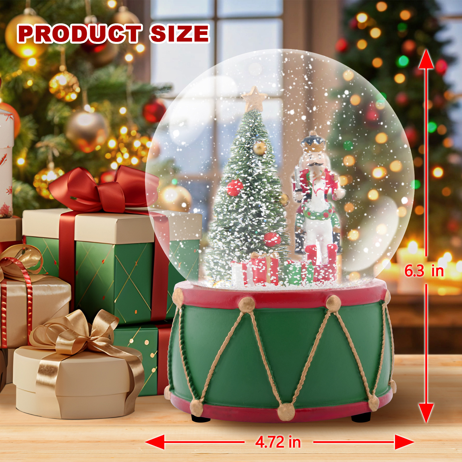 Christmas Music Snow Globe wit – Snow Globe Musical recenzja i cena