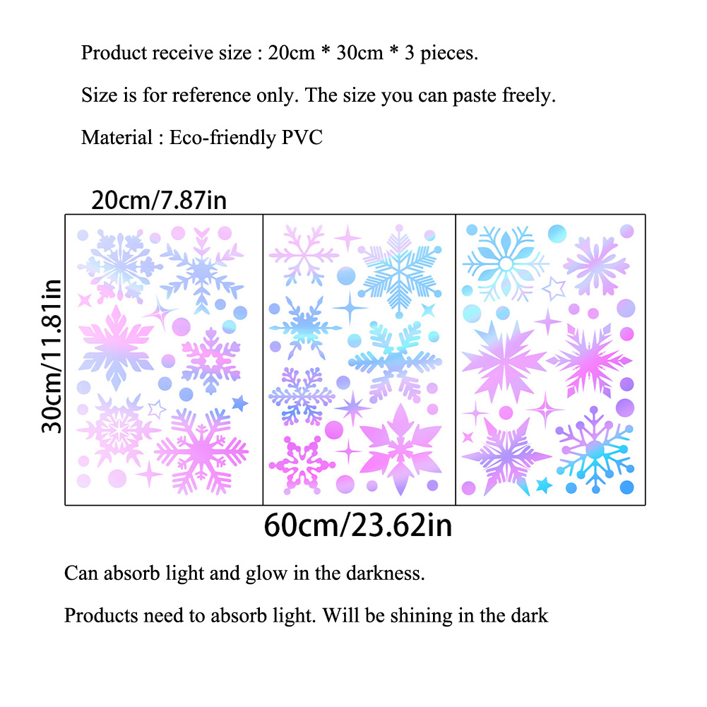 Colorful Luminous Snowflakes W – Snowflake Window Decal recenzja i cena