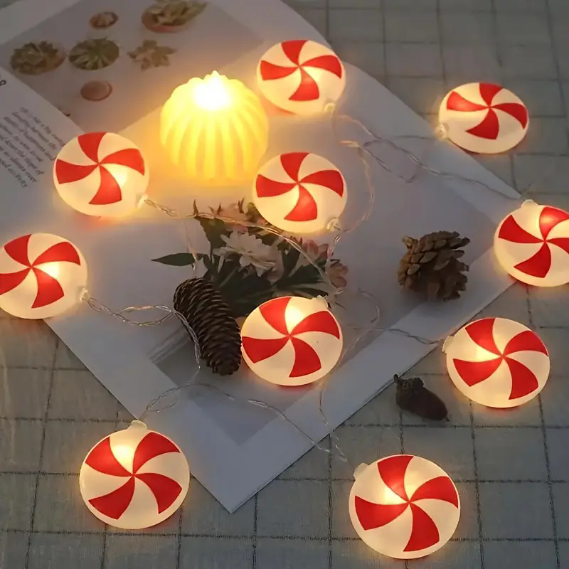 6m 40 LEDS Festive Candy Cane  – Led Fairy String Lights recenzja i cena