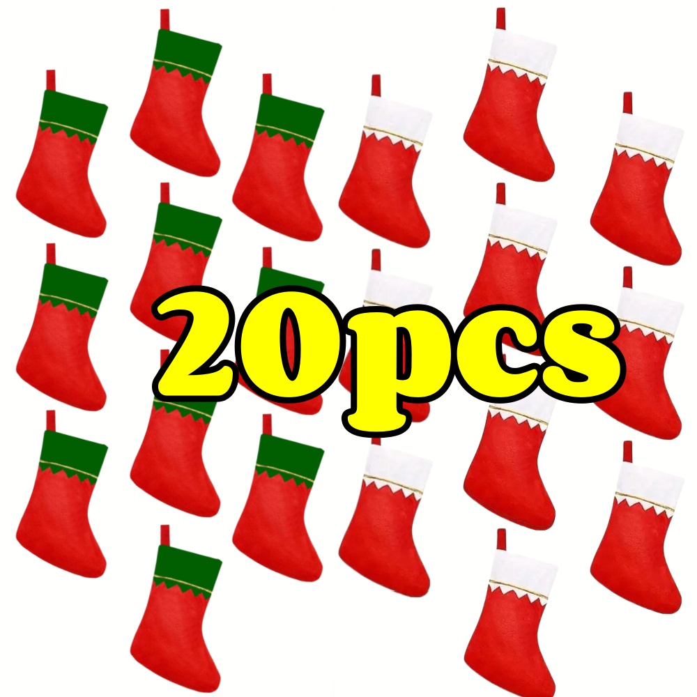 12pcs Red Felt Christmas Stock – Christmas Stocking Hanging recenzja i cena