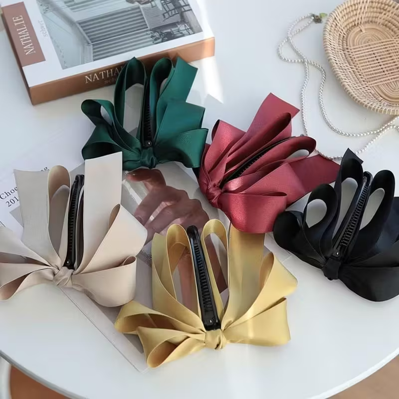 4PCS Bow Tassel Cute Hair Clip – Ribbon Bow Gift recenzja i cena
