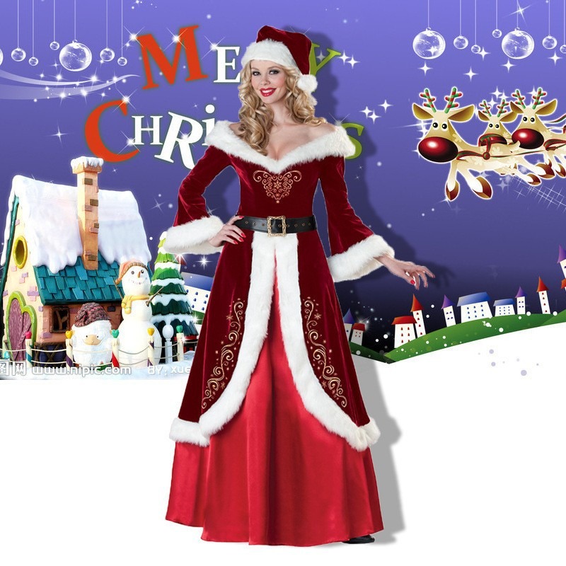 Santa Claus Costume Women Men  – Elf Costume Christmas recenzja i cena