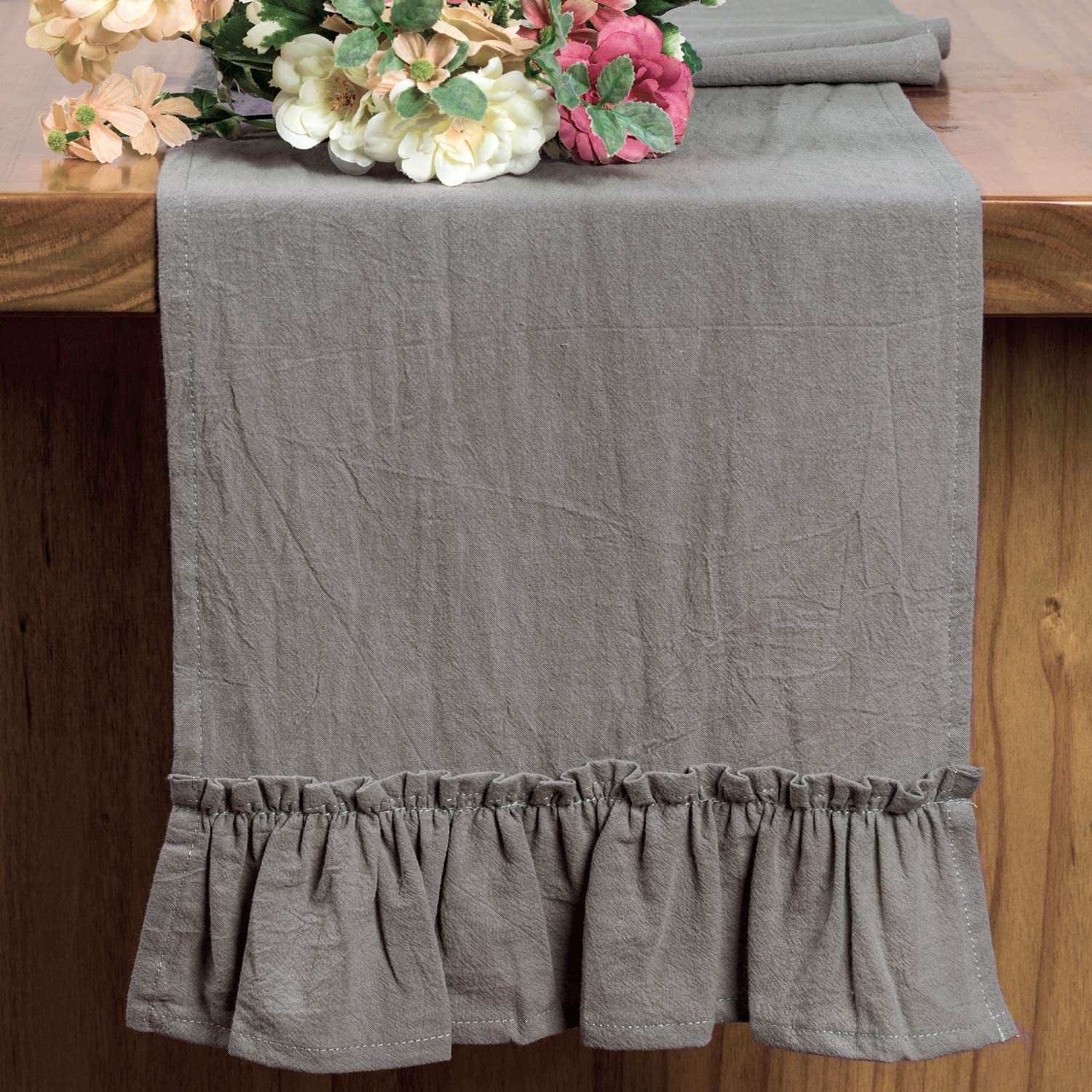 Cotton Ruffles Table Runner Ev – Christmas Table Runner recenzja i cena