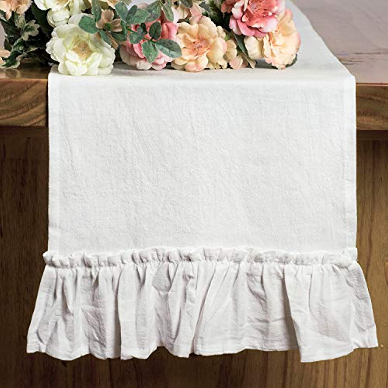 Cotton Ruffles Table Runner Ev – Christmas Table Runner recenzja i cena