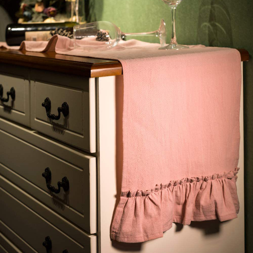 Cotton Ruffles Table Runner Ev – Christmas Table Runner recenzja i cena