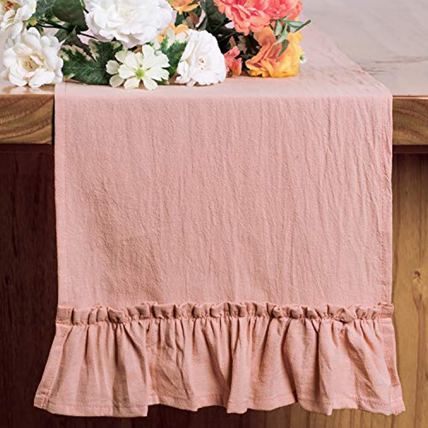 Cotton Ruffles Table Runner Ev – Christmas Table Runner recenzja i cena