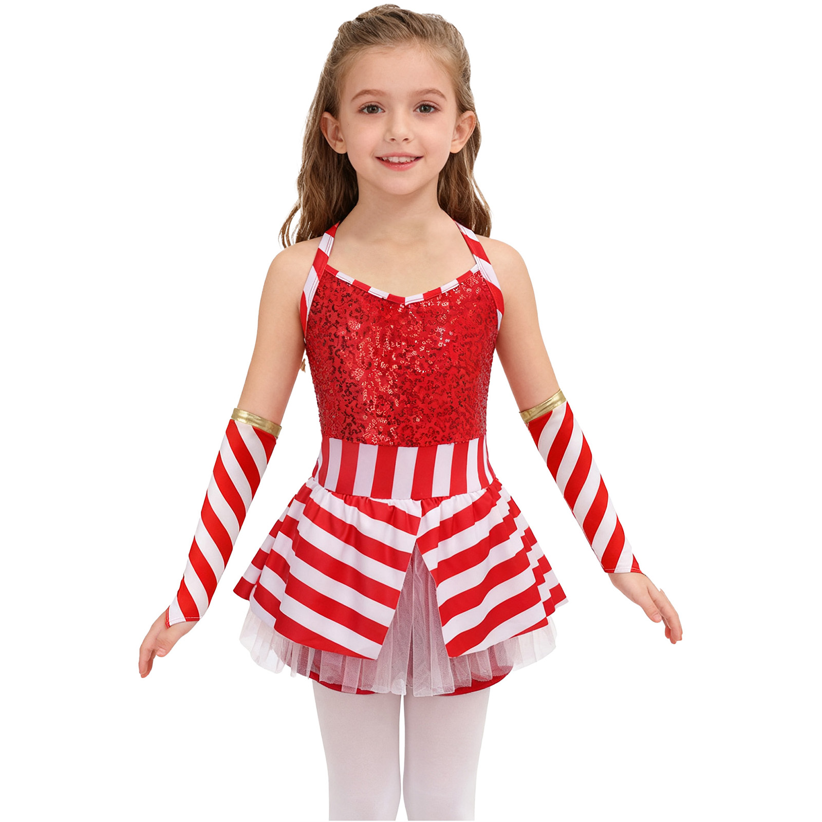 Girls Christmas Candy Cane Dan – Elf Costume Christmas recenzja i cena