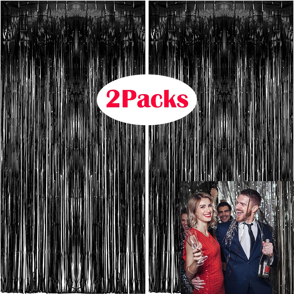 2Packs Black Metallic Tinsel F – Tinsel Garland Decoration recenzja i cena