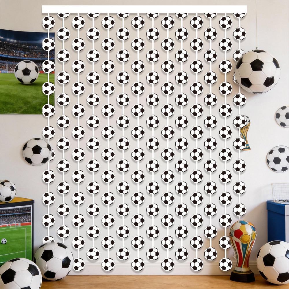 Soccer Football Theme Rain Cur – Tinsel Garland Decoration recenzja i cena