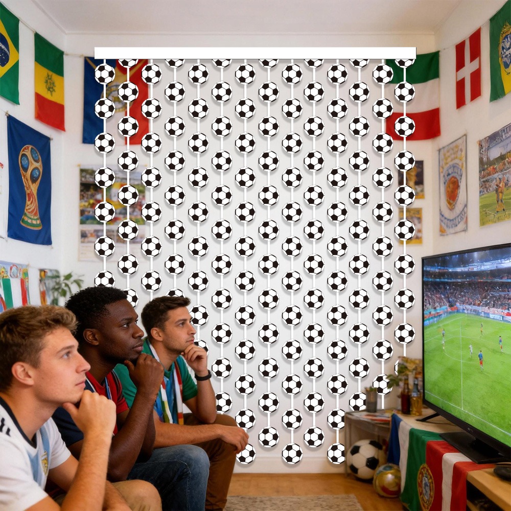 Soccer Football Theme Rain Cur – Tinsel Garland Decoration recenzja i cena
