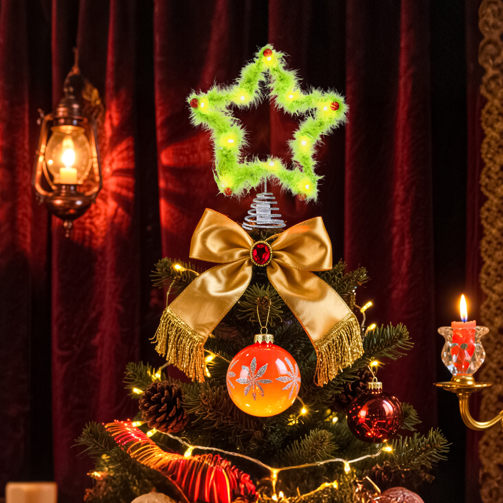Christmas Fuzzy Grinch Star Tr – Star Tree Topper recenzja i cena