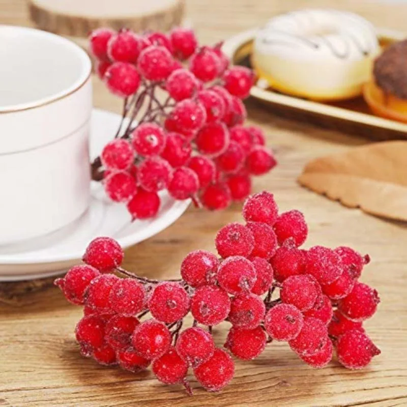 Artificial Frosted Holly Berri – Christmas Wreath Fake recenzja i cena