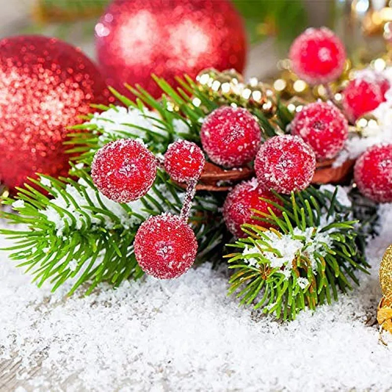 Artificial Frosted Holly Berri – Christmas Wreath Fake recenzja i cena