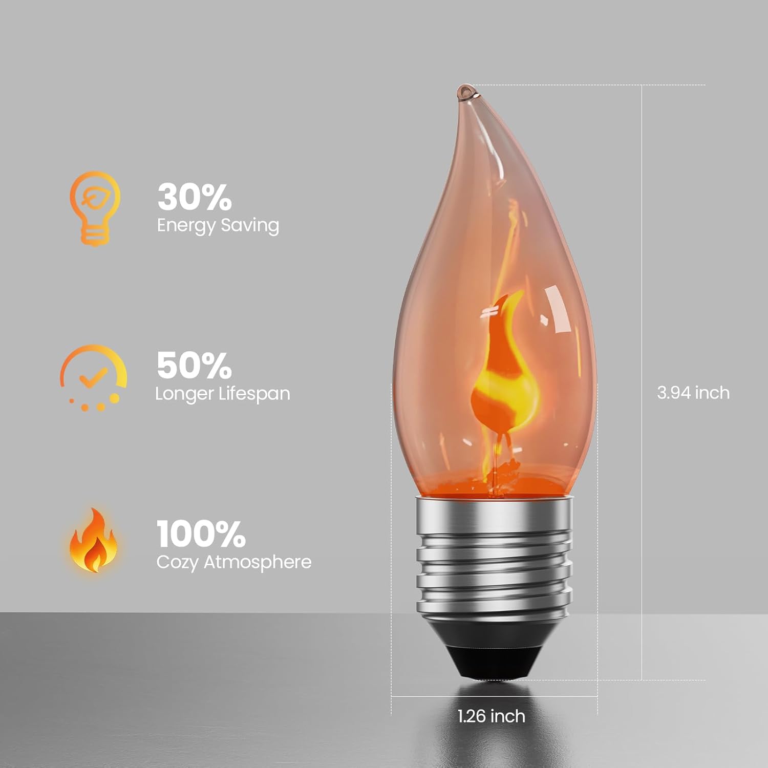 E26 Flame Light Bulbs, Flicker – Christmas Lights Outdoor recenzja i cena
