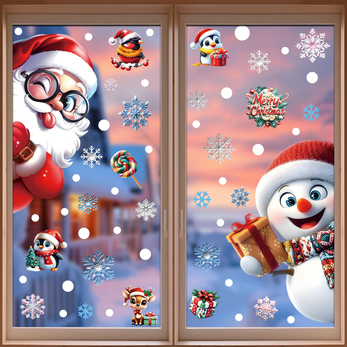 2025 Christmas Static Window C – Snowflake Window Decal recenzja i cena