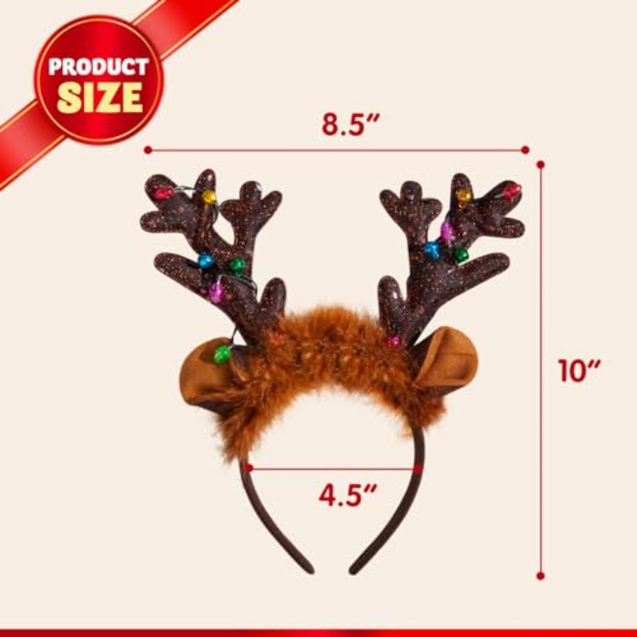 JOYIN Christmas 4PCS Reindeer  – Reindeer Antlers Headband recenzja i cena