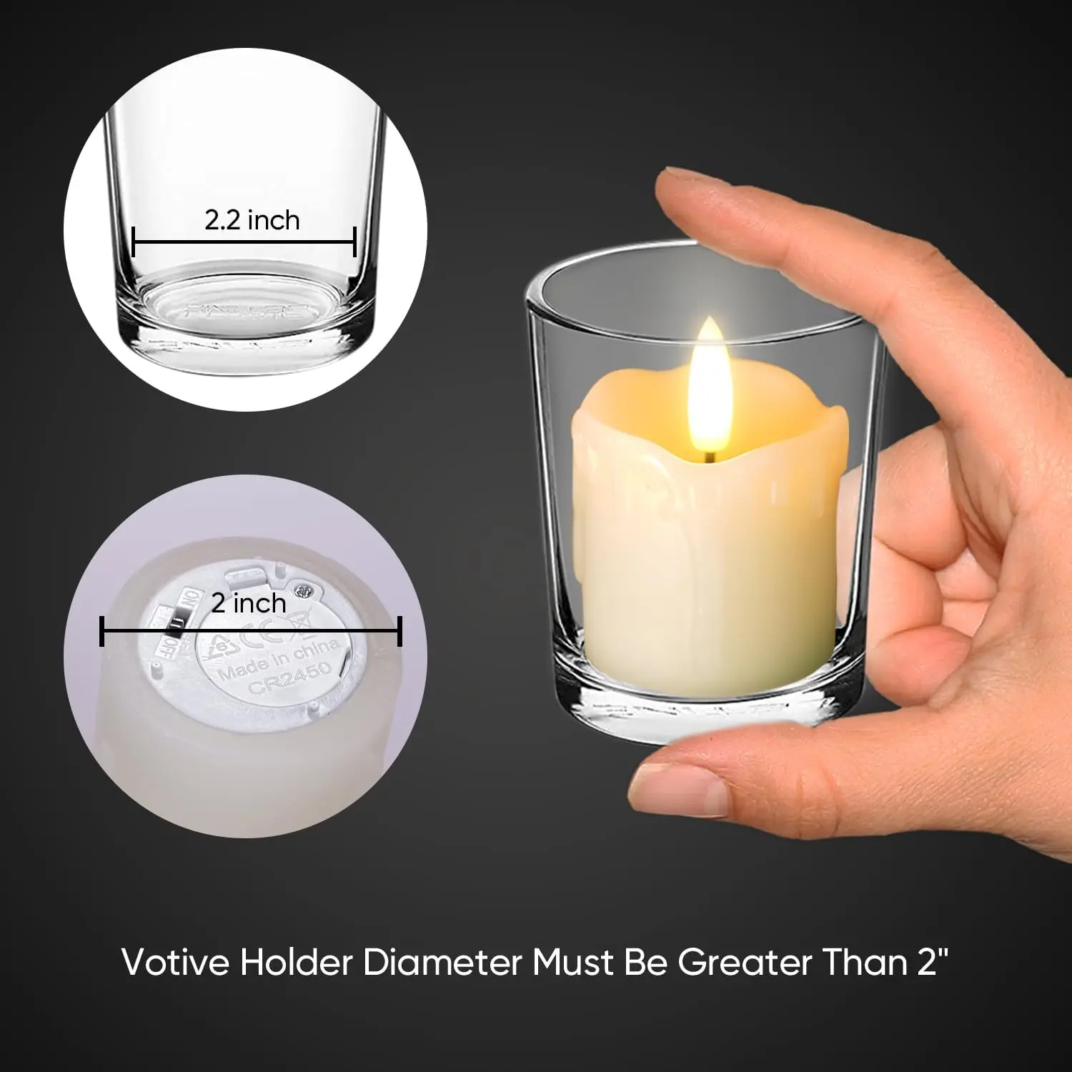 Flameless Votive Candles with  – Holiday Candle Set recenzja i cena